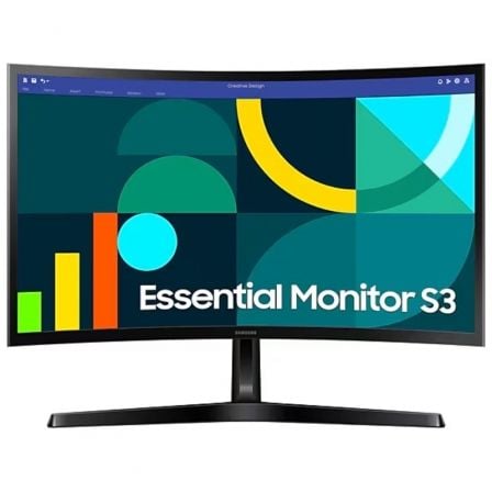 Monitor Curvo Samsung Essential Monitor S3 S24D366GAU/ 24"/ Full HD/ Negro - Imagen 1