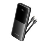 Powerbank 10000mAh Vention FHOB0/ 22.5W/ Negra/ Incluye Cable USB Tipo-C y Lightning
