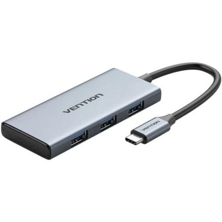 Docking USB Tipo-C Vention TOOHB/ 1xHDMI 4K/ 3xUSB/ 1xLector Tarjetas/ Gris - Imagen 1