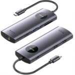 Docking USB Tipo-C Vention TQVHB/ 2xHDMI 4K/ 3xUSB/ 1xRJ45/ 1xLector de Tarjetas/ 1xUSB Tipo-C PD/ Gris