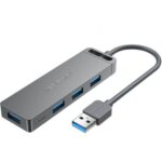 Hub USB 3.0 Vention CHLHD/ 4xUSB/ 1xMicroUSB PD/ Gris