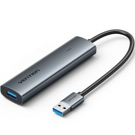 Hub USB 3.0 Vention TGXHB/ 1xUSB Tipo-C/ 3xUSB/ 1xUSB Tipo-C PD/ Gris - Imagen 1