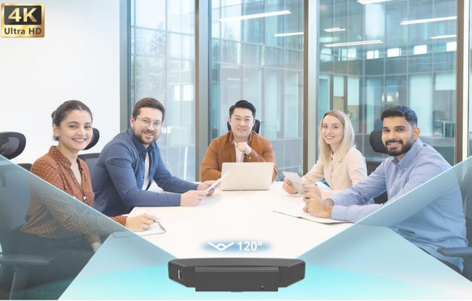 VIDEO BAR 4K AVER VB150 PARA SALAS PEQUEÑAS CON SEGUIMIENTO DE VOZ IA - Imagen 4