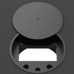 KRAMER T-IN2-RND2 CAJA CON TAPA REDONDA 2 MODULOS NEGRO