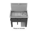 KRAMER T-IN2-REC2 CAJA CON TAPA RECTANGULAR 2 MODULOS ALUMINIO - Imagen 2