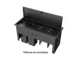 KRAMER T-IN4-REC2 CAJA CON TAPA RECTANGULAR 4 MODULOS NEGRO