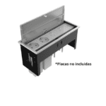 KRAMER T-IN4-REC2 CAJA CON TAPA RECTANGULAR 4 MODULOS ALUMINIO