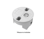 KRAMER T-IN2-RND1 CAJA SUPERFICIE REDONDA 2 MODULOS BLANCO - Imagen 2