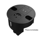 KRAMER T-IN2-RND1 CAJA SUPERFICIE REDONDA 2 MODULOS NEGRO