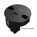 KRAMER T-IN2-RND1 CAJA SUPERFICIE REDONDA 2 MODULOS NEGRO