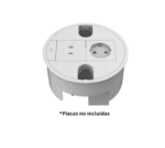 KRAMER T-IN2-RND1 CAJA SUPERFICIE REDONDA 2 MODULOS BLANCO