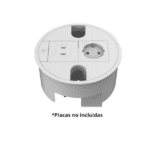 KRAMER T-IN2-RND1 CAJA SUPERFICIE REDONDA 2 MODULOS BLANCO