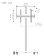 EDBAK TRE100 SOPORTE MONITOR MOVIL 42"-75" HASTA 600X400 70 KG. NEGRO - Imagen 5