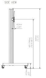 EDBAK TRE100 SOPORTE MONITOR MOVIL 42"-75" HASTA 600X400 70 KG. NEGRO - Imagen 6
