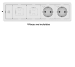 KRAMER T-IN4-FRAME FRAME SUPERFICIE RECTANGULAR 4 MODULOS BLANCO - Imagen 2