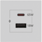 KRAMER MC-C65W/A18W  MODULO 1xUSB-C 65W 1xUSB-A 18W BLANCO
