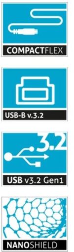 PURELINK CABLE USB 3.2 A/B 5GMBPS FLEXINSTALL 1M - Imagen 2