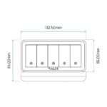 PURELINK CAJA MEDIAHUB2 5 SLOT, 2 SCHUKO,1 SLOT LIBRES, GST18 GRIS - Imagen 3