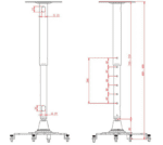 SOPORTE DE TECHO PARA PROYECTOR EUROMET UFO 400-600mm - Imagen 3