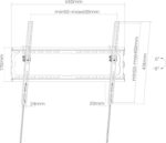 SOPORTE MONITOR PARED INCLINABLE 32"-70" 400X400 45 KG NEGRO - Imagen 3