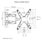 SOPORTE MONITOR TRAULUX PARED DOBLE BRAZO 23"- 55" HASTA 400X400 35 KG - Imagen 6