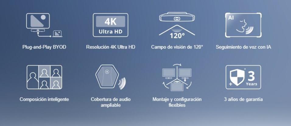 VIDEO BAR 4K AVER VB150 PARA SALAS PEQUEÑAS CON SEGUIMIENTO DE VOZ IA - Imagen 3