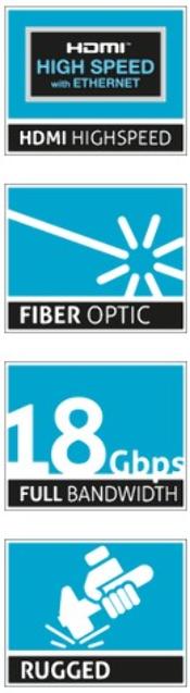 PURELINK CABLE BLINDADO HDMI FIBRA AOC 4K 18GB 30M - Imagen 4