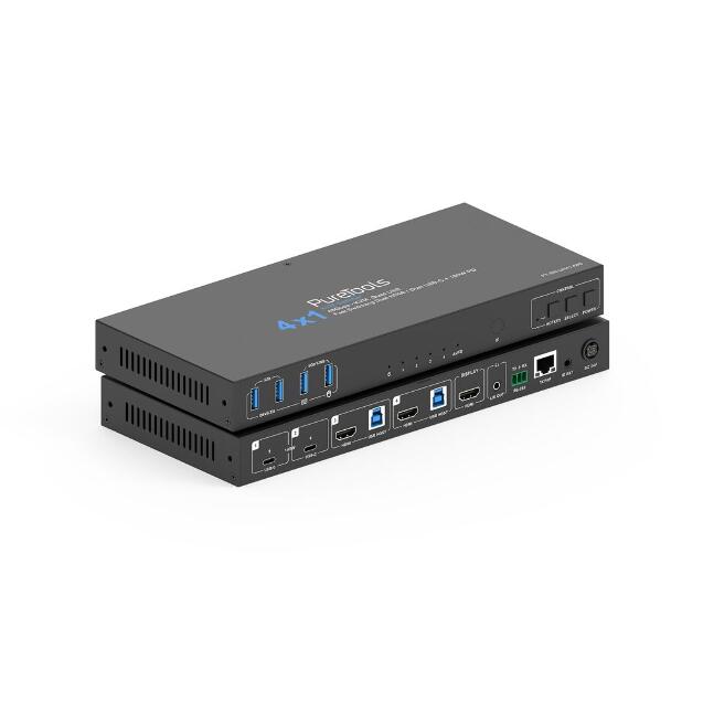 CONMUTADOR KVM PURETOOLS 4X1 HDMI 2.1 PARA ENTORNOS MULTIDISPOSITIVO DE ALTO RENDIMIENTO - Imagen 3