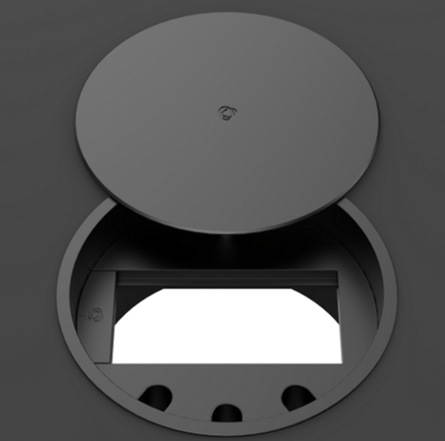 KRAMER T-IN2-RND2 CAJA CON TAPA REDONDA 2 MODULOS NEGRO - Imagen 1