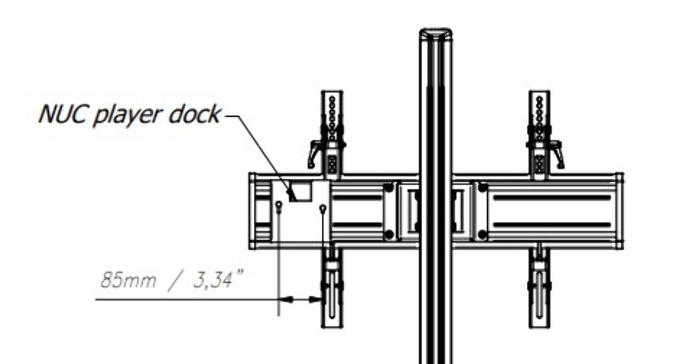 EDBAK SOPORTE SUELO MONITOR STDV100 40"-75" CON BANDEJA HASTA 600x400 80 KG - Imagen 3