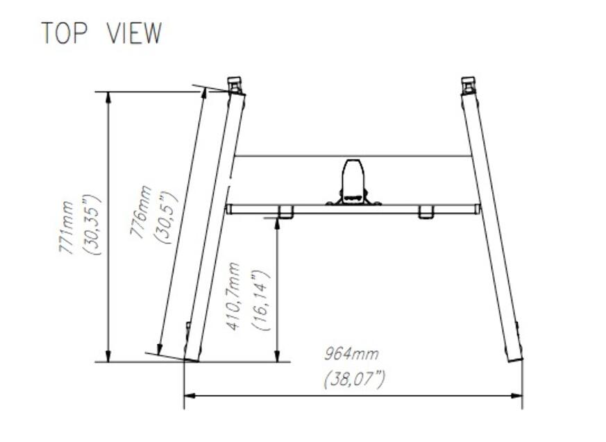 EDBAK TRE100 SOPORTE MONITOR MOVIL 42"-75" HASTA 600X400 70 KG. NEGRO - Imagen 7