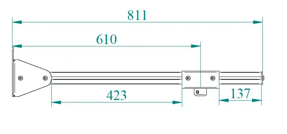 SOPORTE ARAKNO DE PARED PARA PROYECTOR UST 80cm LONGITUD (ARAKNO NO INCL) - Imagen 2