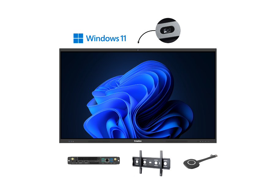 KIT MONITOR INTERACTIVO CON CÁMARA Y MICRO INTEGRADOS SERIE CONFERENCE 65” + OPS WINDOWS + DONGLE - Imagen 1