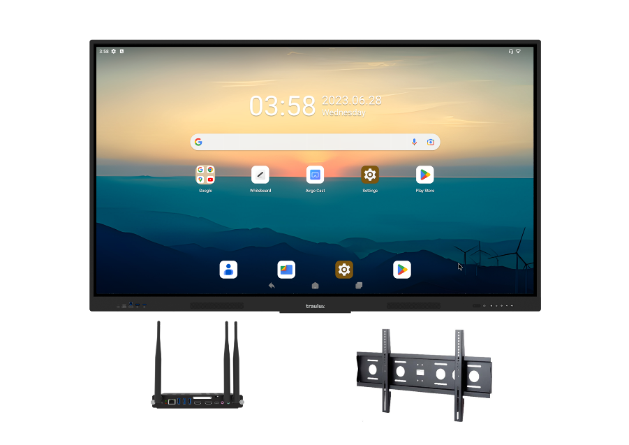 KIT MONITOR INTERACTIVO TRIPLE MODO ANDROID SERIE PERFORMANCE 86” +  OPS GOOGLE EDLA - Imagen 1