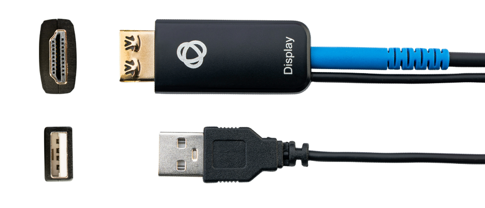 KRAMER CP-AOCH-PF CABLE BLINDADO FIBRA HDMI 18GBPS ALIMENTACION USB K-LOCK 30M - Imagen 1