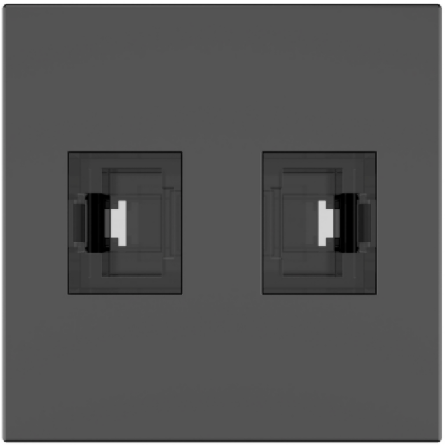 KRAMER MD-2RJ45 MODULO 2xRJ-45 NEGRO - Imagen 1