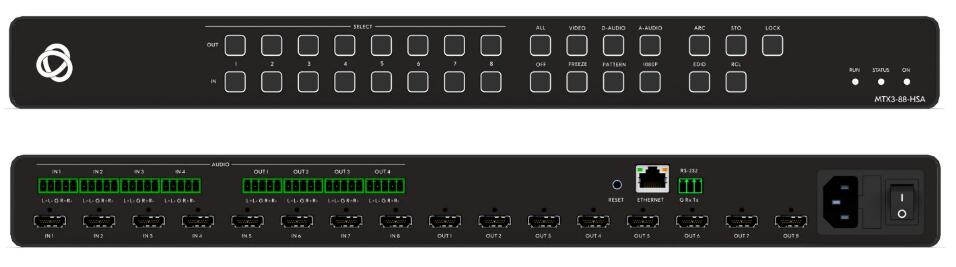 KRAMER MTX3-88-HSA MATRIZ HDMI 8x8 CON AUDIO 4K@60 - Imagen 1