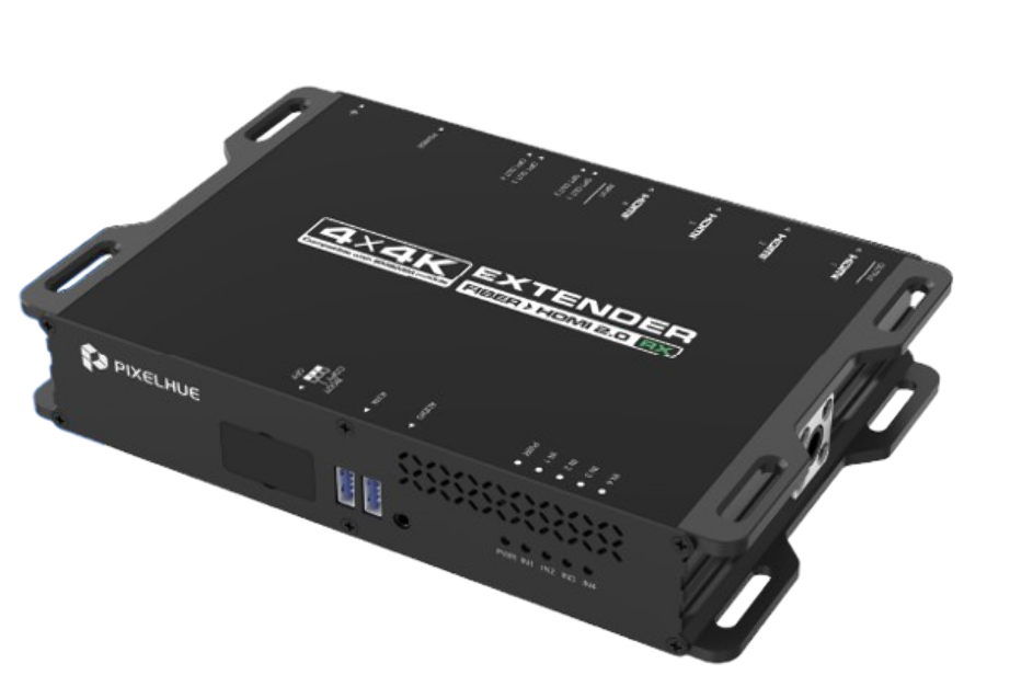 PIXELHUE EXTENSOR 4x4K HDMI 2.0 A FIBRA RX - Imagen 1