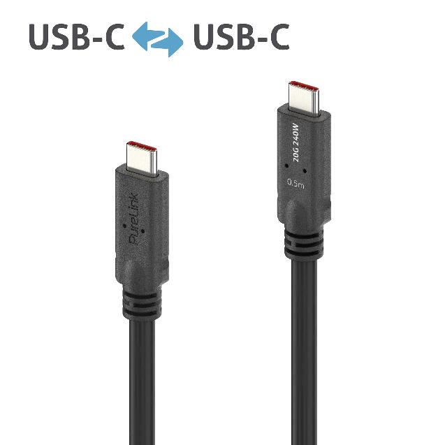 CABLE USB3.2PURELINK 5M PARA TRANSMISIÓN DE DATOS, VÍDEO Y ALIMENTACIÓN 100 W - Imagen 1