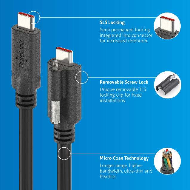 CABLE USB4 GEN2 PURELINK 1M PARA TRANSMISIÓN DE DATOS, VÍDEO Y ALIMENTACIÓN 240 W - Imagen 4