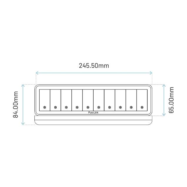 PURELINK CAJA MEDIAHUB2 10 SLOT, 3 SCHUKO, 4 SLOT LIBRES, GST18 NEGRO - Imagen 3