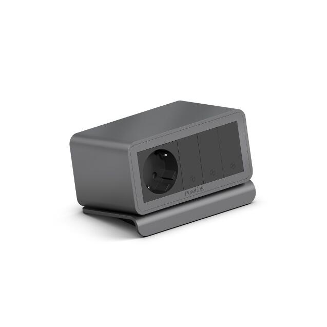 PURELINK CAJA MEDIAHUB2 5 SLOT, 1 SCHUKO,3 SLOT LIBRES, GST18 GRIS - Imagen 1