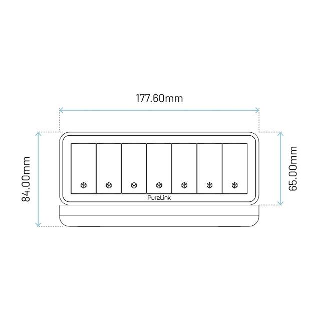 PURELINK CAJA MEDIAHUB2 7 SLOT, 1 SCHUKO, 2 USB POWER, 3 SLOT LIBRES, GST18 NEGRO - Imagen 4
