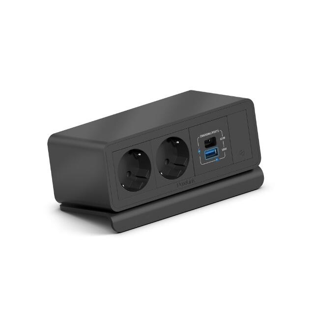 PURELINK CAJA MEDIAHUB2 7 SLOT, 2 SCHUKO, 2 USB POWER, 1 SLOT LIBRE, GST18 NEGRO - Imagen 1