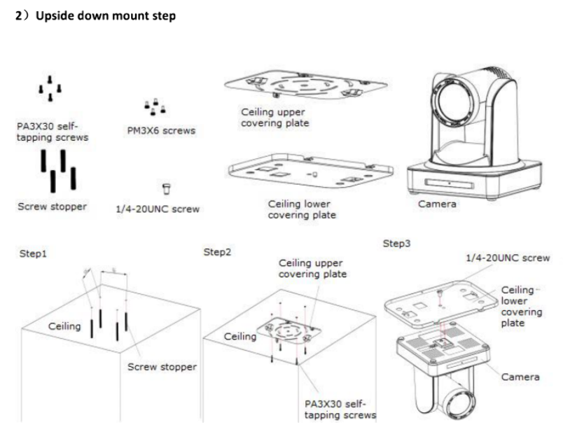 SOPORTE TECHO CAMARA PTZ NEGRO - Imagen 3
