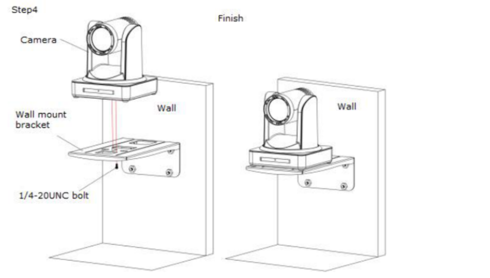SOPORTE PARED CAMARA PTZ COLOR ALUMINIO - Imagen 3