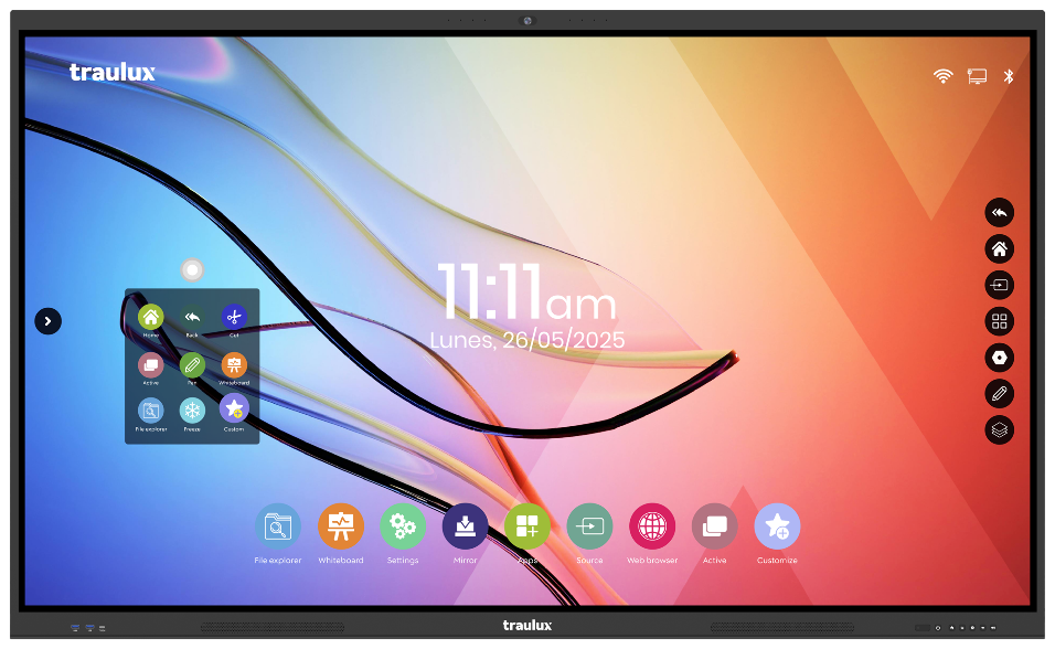 MONITOR INTERACTIVO TRAULUX SERIE CONFERENCE CON CÁMARA Y MICRO ARRAY INTEGRADOS 86" - Imagen 1