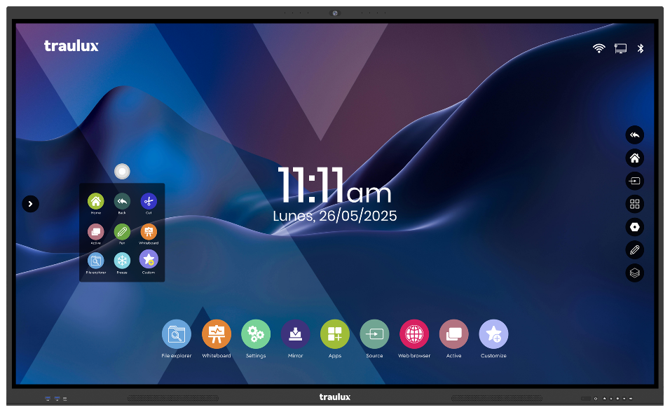 MONITOR INTERACTIVO TRAULUX SERIE CONFERENCE CON CÁMARA Y MICRO ARRAY INTEGRADOS 86" - Imagen 3