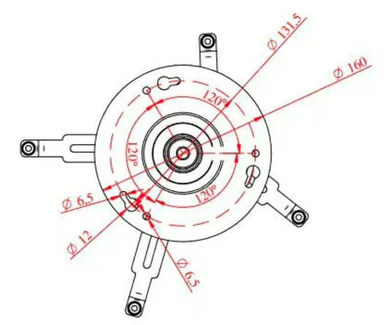 SOPORTE DE TECHO PARA PROYECTOR EUROMET UFO 400-600mm - Imagen 4