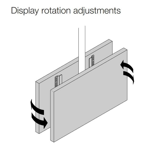 SMS SOPORTE TECHO MONITOR FUNC CEILING LP HOR./VERT. VESA HASTA 400x400 50 KG NEGRO - Imagen 3